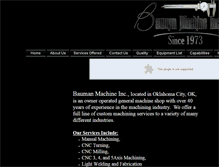 Tablet Screenshot of baumanmachine.com